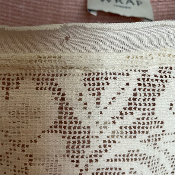 Free People Crochet Lace Oaxaca Embroidered Beach Top Boho Shirt S P - Picture 7 of 11